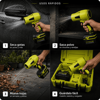TurboAire Pro™ – Sistema Inalámbrico de Limpieza y Secado Multiuso