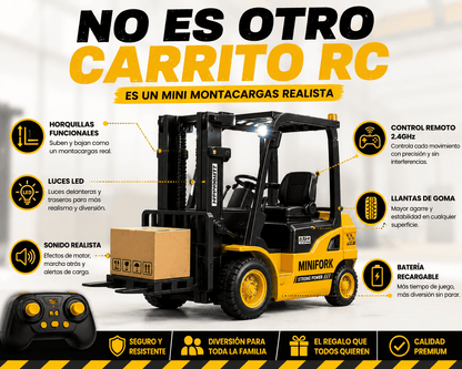 MiniFork™ – El Montacargas RC que Convierte Cualquier Mesa en una Zona de Juego Real