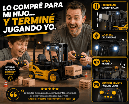 MiniFork™ – El Montacargas RC que Convierte Cualquier Mesa en una Zona de Juego Real