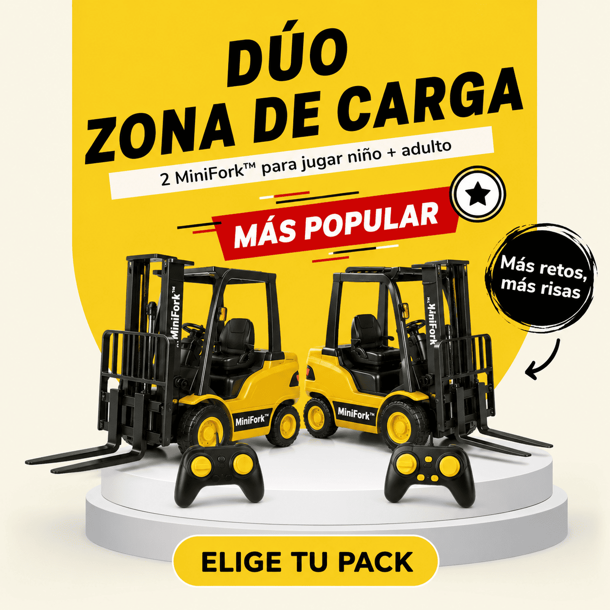 MiniFork™ – El Montacargas RC que Convierte Cualquier Mesa en una Zona de Juego Real