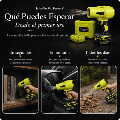 TurboAire Pro™ – Sistema Inalámbrico de Limpieza y Secado Multiuso