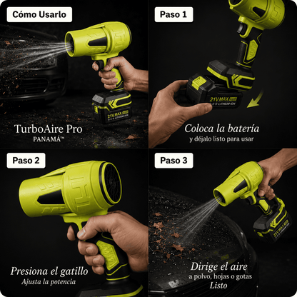 TurboAire Pro™ – Sistema Inalámbrico de Limpieza y Secado Multiuso