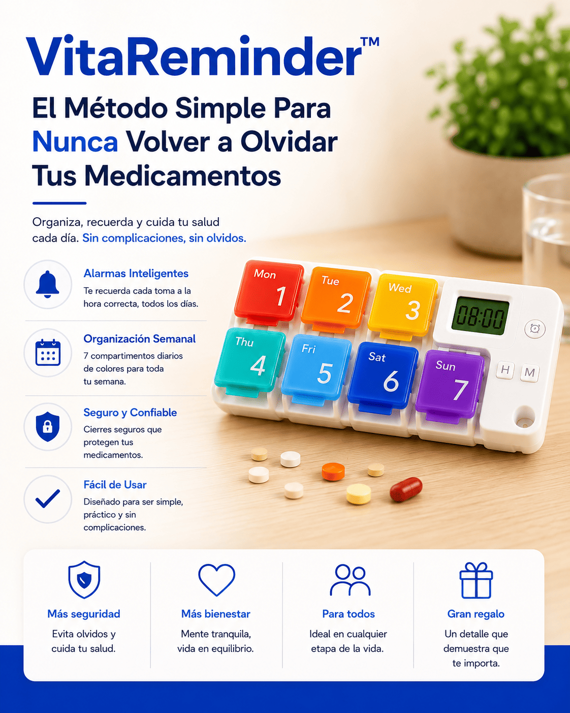 VitaReminder™ — El Método Simple Para Nunca Volver a Olvidar Tus Medicamentos