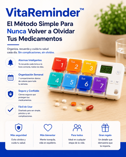 VitaReminder™ — El Método Simple Para Nunca Volver a Olvidar Tus Medicamentos