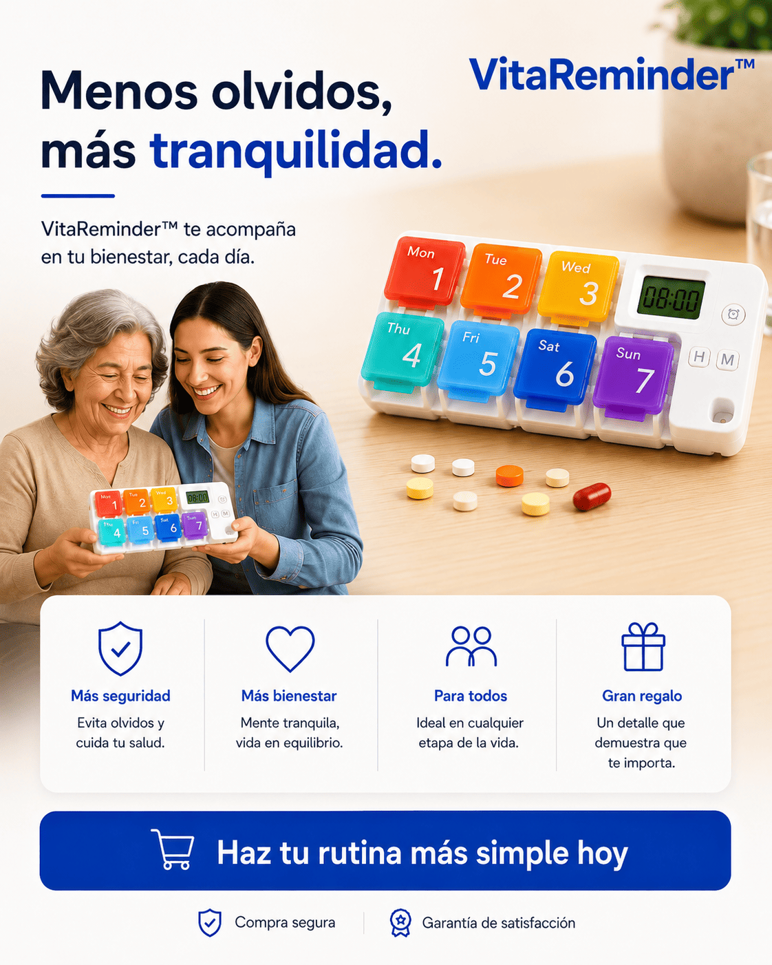 VitaReminder™ — El Método Simple Para Nunca Volver a Olvidar Tus Medicamentos