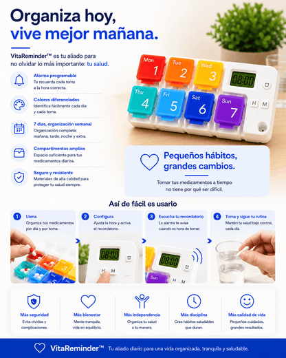VitaReminder™ — El Método Simple Para Nunca Volver a Olvidar Tus Medicamentos