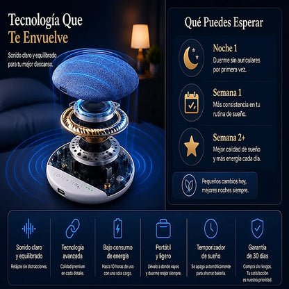 DreamSound™ Escucha Lo Que Te Relaja Sin Auriculares Ni Interrupciones