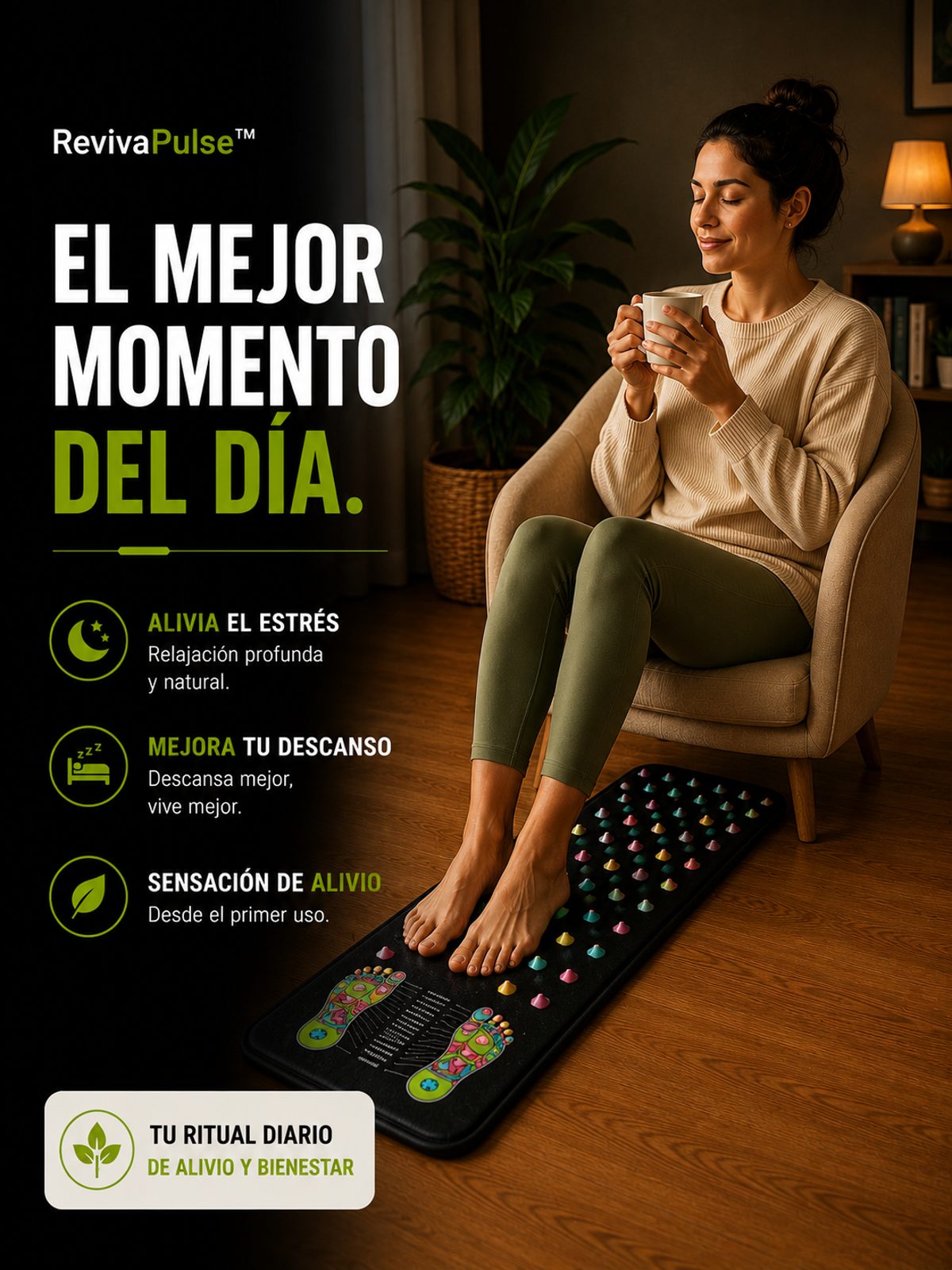 RevivaPulse™ — Sistema Diario de Liberación y Reflexología